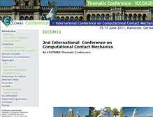 Tablet Screenshot of icccm11.uni-hannover.de