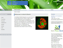 Tablet Screenshot of botanik.uni-hannover.de