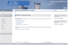 Tablet Screenshot of itp.uni-hannover.de