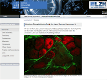 Tablet Screenshot of biophotonics.uni-hannover.de