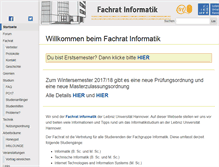 Tablet Screenshot of finf.uni-hannover.de