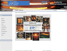 Tablet Screenshot of etp.uni-hannover.de