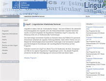 Tablet Screenshot of lingua.uni-hannover.de