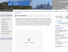 Tablet Screenshot of geog.uni-hannover.de