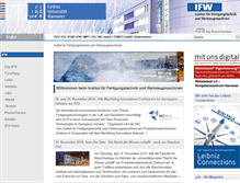 Tablet Screenshot of ifw.uni-hannover.de