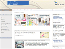 Tablet Screenshot of lehrerbildung.uni-hannover.de