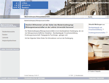 Tablet Screenshot of master-bildungswissenschaften.phil.uni-hannover.de