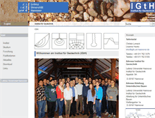 Tablet Screenshot of igth.uni-hannover.de