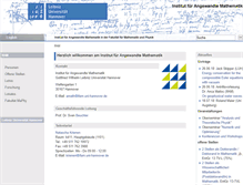 Tablet Screenshot of ifam.uni-hannover.de