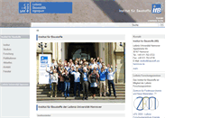 Desktop Screenshot of baustoff.uni-hannover.de